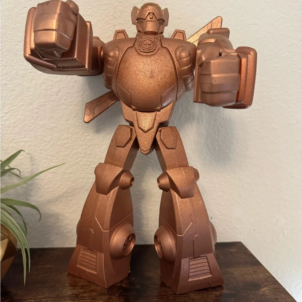 Hammered Copper Custom Painted Transformer Decorative Toy - Picture 2 of 7